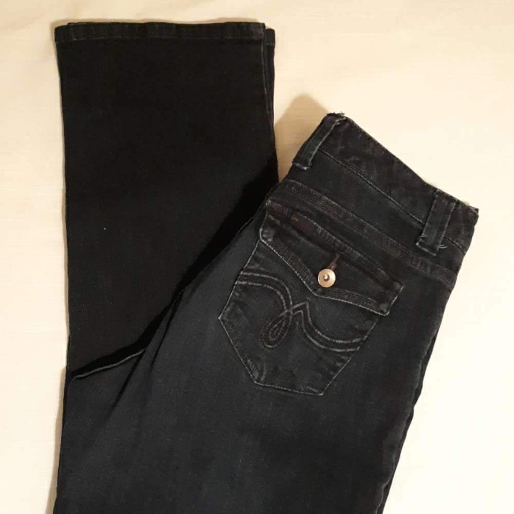 LEE dark wash boot leg jeans Sz 12 EUC stretch denim